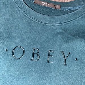 Forest green obey  sweatshirt
